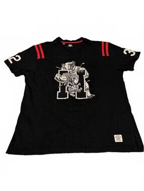 Hustle Gang XL Black Football Jersey T Shirt Graphic H Bear Native Chief